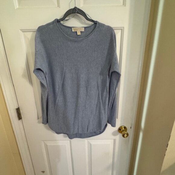 MICHAEL Michael Kors Sweaters - Michael Kors Sky Blue Knit Sweater Top Aesthetic Soft Cotton Blend Pullover Sz S